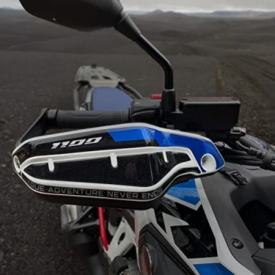 Image of Resin Bike Motorcycle Stickers Compatible with CRF 1100 L Africa Twin 2022 Pearl Glare White. Handguards Protection from Bumps and Scratches. Pair of Gadget Moto