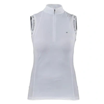 Image of Aubrion Shires Newbel Womens Sleeveless Show Shirt White XS