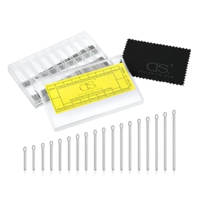 Image of ds. distinctive style 360 Pieces 6 23mm Watch Band Link Cotter Pins Assortment Stainless Steel Strap Bars Repair Kit for Watchmaker