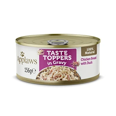 Image of Applaws 100% Natural Wet Dog Food Tins, Chicken Breast with Duck in Gravy, 156g (Pack of 12)