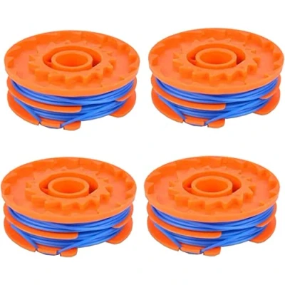 Image of SPARES2GO 5m Twin Line &amp; Spool Compatible with Titan TTB820GGT Trimmer Strimmer (Pack of 4)