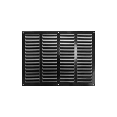 Image of 16&quot; x 12&quot; Inch / 400 300 mm Black Air Vent Cover Steel Return Grilles for Ceiling and Sidewall HVAC with Insect Protection Screen (15.74 11.81 Inch, Black)