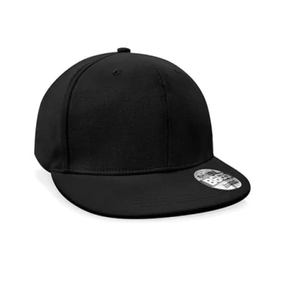 Image of COOZO Mens Pro Stretch Flat Peak Cap Black One Size