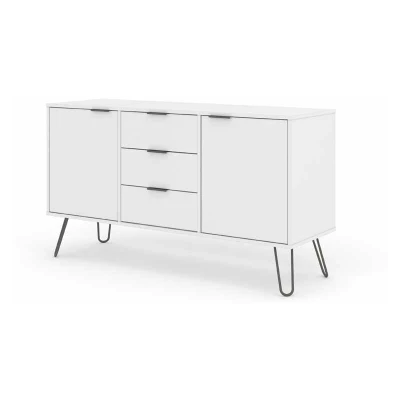 Image of Core Products Augusta White Medium Sideboard with 2 Doors, 3 Drawers