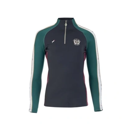 Image of Shires Aubrion Team Young Rider Winter Base Layer Green 9 10 Years