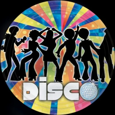 Image of Amscan International 22.8 cm Paper Plates Disco, Pack of 8