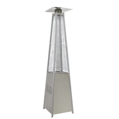 Image of Dellonda 13kW Pyramid Gas Patio Heater Commercial/Garden Use Stainless Steel