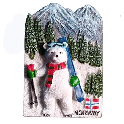 Image of 3D Norway Fridge Magnet Travel Souvenir Gift Home Kitchen Decoration Magnetic Sticker Refrigerator Collection