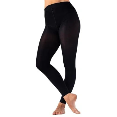 Image of High Perf Footless Dance Tights for Girls, Black, Age 7 9