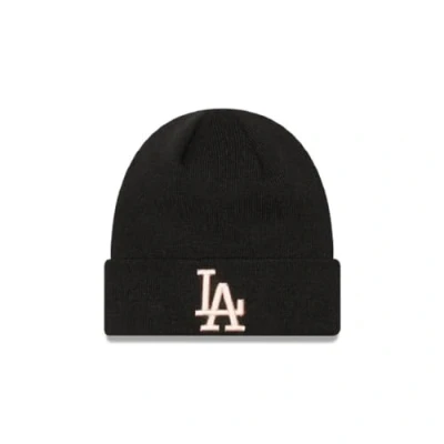 Image of New Era Los Angeles Dodgers MLB League Essential Cuff Knit Black Beanie