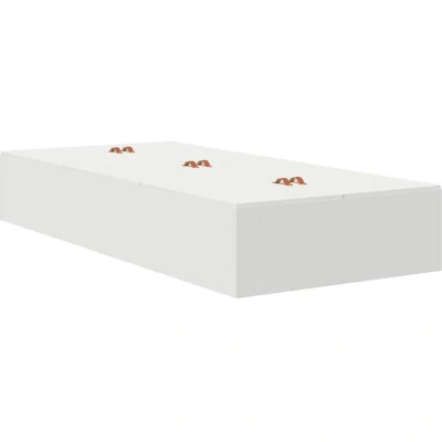 Image of vidaXL Storage Bed Frame White 100x200 cm