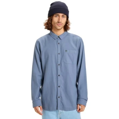 Image of Quiksilver Sweater Motherfly Solid LS Shirt Men&#039;s Blue XXL