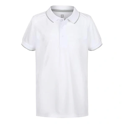 Image of Island GREEN Boy&#039;s Performance Wicking Polo Shirt Top Golf Shirt, White, 13 Years