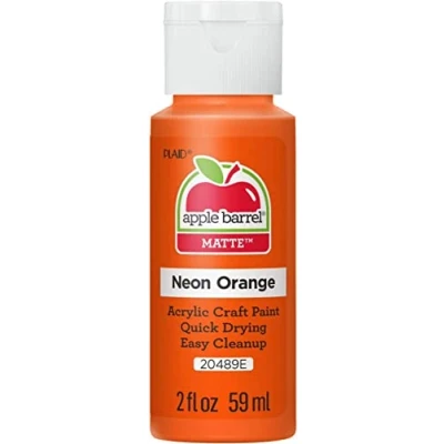 Image of Plaid Enterprises Acrylic Paint, Neon Orange, 59ml