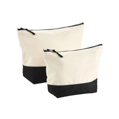 Image of Westford Mill W544 Dipped Base Canvas Accessory Bag Natural/Black M