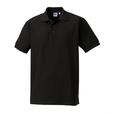 Image of Russell Athletic Mens Ultimate Classic Cotton Polo Shirt (Black) Size Large