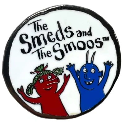Image of Pawprint Family the Smeds and Smoos Enamel Pin Badge Julia Donaldson Axel Scheffler&#039;s Official Merchandise