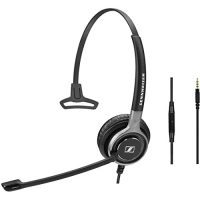 Image of Sennheiser SC 635 (507253) Single Sided Business Headset For Mobile Phone and Tablet with HD Sound &amp; Ultra Noise Cancelling Microphone (Black)