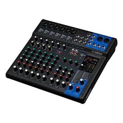 Image of Yamaha MG12XUK Mixing Console Compact mixer with 12 input channels, SPX digital effects, USB audio functions and D PRE mic preamps (Knob Version),Black