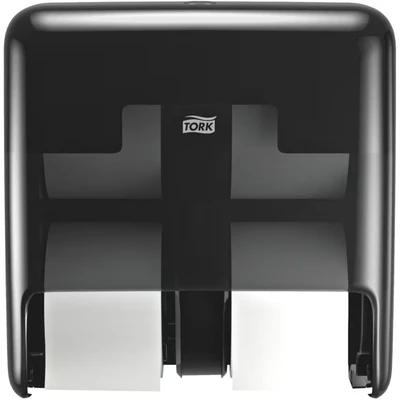 Image of Tork OptiServe Coreless 4 Roll Toilet Dispenser Black 558052