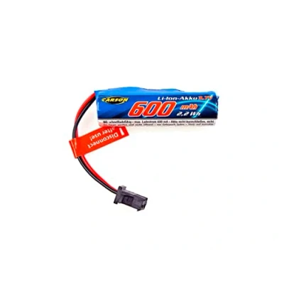 Image of Carson 500608267 3.7 V/600 mAh Li Ion Speed Boat Nano XL, JST RC Battery, Replacement Battery for Remote Controlled Boats, Boat, Models,