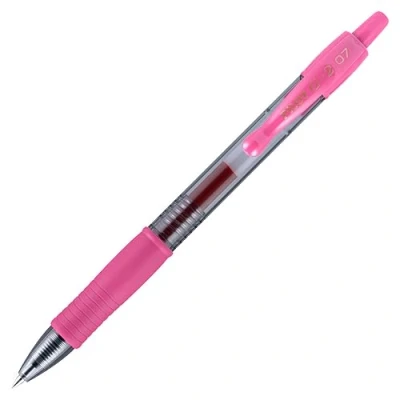 Image of Pilot G207 Retractable Gel Rollerball 0.7 mm Tip (Single Pen) Metallic Pink