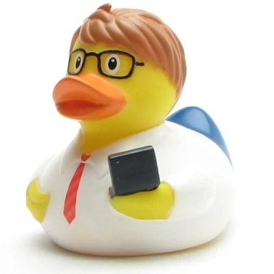 Image of Bath Duck IT Developer I Squeaky Duckle L 10 cm Includes Keyring in Set