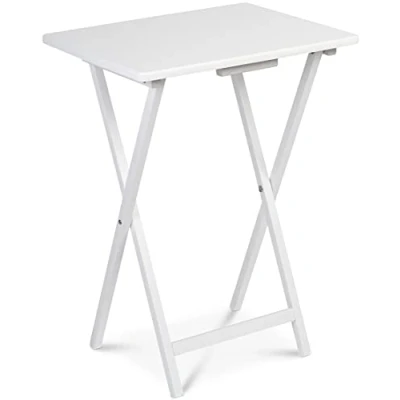 Image of PJ Wood Folding TV Tray &amp; Snack Table White