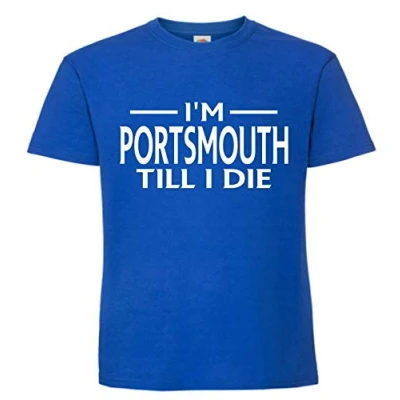 Image of Portsmouth Till I DIE Premium Mens T Shirt X Large Blue