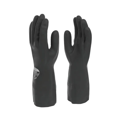 Image of Shield 33cm Industrial Black Rubber Glove Size 8 GI/6406/8