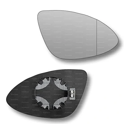 Image of Less4spares Replacement Wing Mirror Glass Right Compatible with Porsche Cayenne 2010 2018 CLIP ON Driver Off side Heated Blind Spot