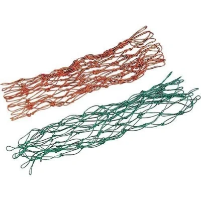 Image of New Netball Practice Nets Polythene Ring Net Replacement Hoop Green &amp; Red