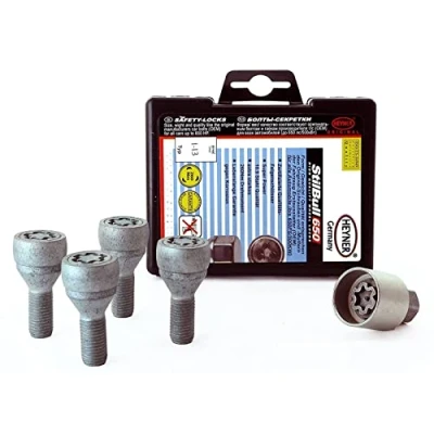 Image of Fits Nissan Micra 2017 on Heyner Germany Locking Wheel Nuts Set 4 Car Security Locks Anti theft 187/5 M12x1.5