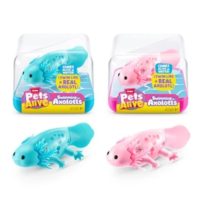 Image of Pets Alive Robo Axolotl, Series 1, Swimming (2 Pack), Mailer Box