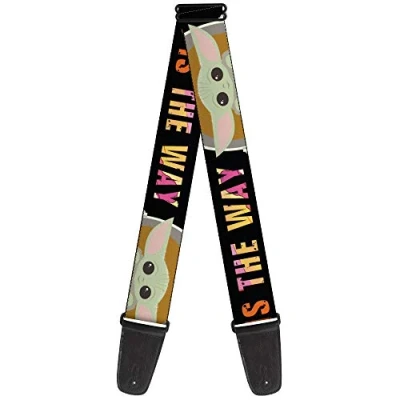 Image of Buckle Down Guitar Strap Star Wars The Child Chibi Pose This Is Way Multi Color 2 Inches Wide