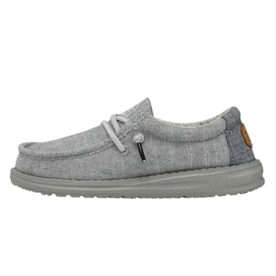 Image of Hey Dude Wally Youth Moc Toe Shoes, Steel, 14 UK Child