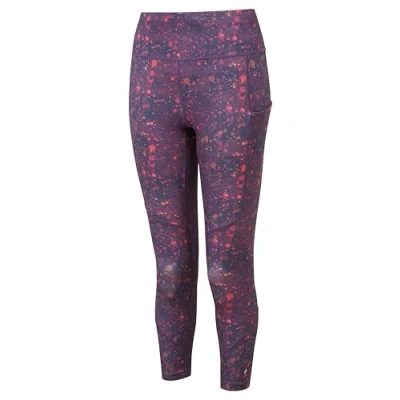 Image of Ronhill Running, Wmn&#039;s Tech Crop Tight, Damson Raindrops, 12