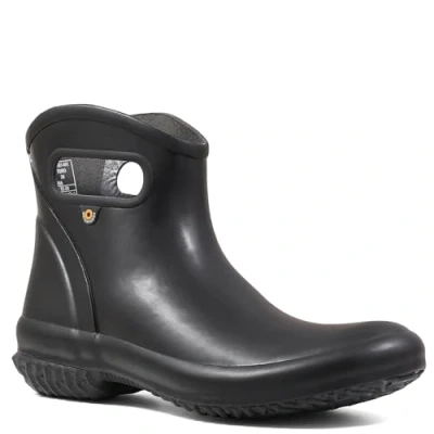 Image of BOGS Women&#039;s Patch Ankle Waterproof Garden Rain Boot, Black, 8 UK