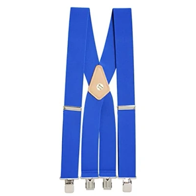Image of Royal Blue Heavy Duty Work Trouser Braces Mens Suspenders