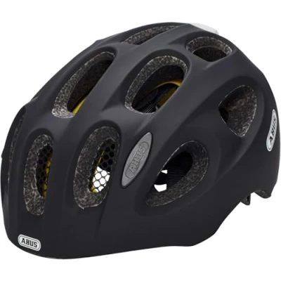 Image of ABUS Youn I MIPS Kids Helmet Modern Bike for Children Girls and Boys Black, Size M