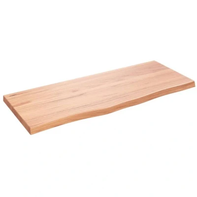 Image of vidaXL Table Top Light Brown 100x40x(2 4) cm Treated Solid Wood Oak