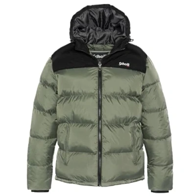 Image of Schott NYC UTAH2 Puffy Jacket, SAGE KAKI, M