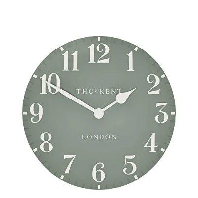 Image of OloreHome Thomas Kent Arabic Wall Clock Seagrass 30cm