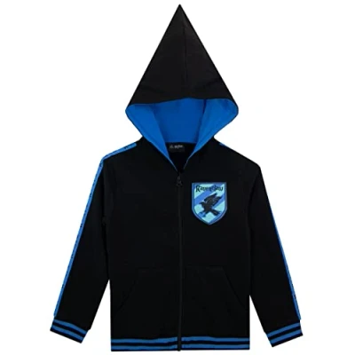 Image of Harry Potter Kids Ravenclaw Hoodie With Pointed Hood Black 6 7 Years