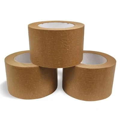 Image of JeeJaan® 3 Rolls Self Adhesive Paper Tape Brown 75mm x 50m Eco Friendly For Packing Parcels And Boxes