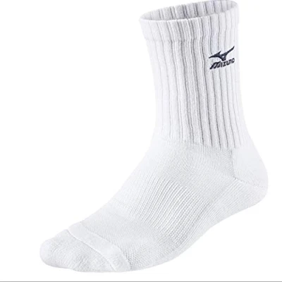 Image of Mizuno Volley Socks Medium, White and Navy Blue, M