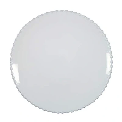Image of Costa Nova Ceramic Stoneware 11&#039;&#039; Dinner Plate Pearl Collection, White Microwave &amp; Dishwasher Safe Dinnerware Food Glazing Restaurant Quality Tableware
