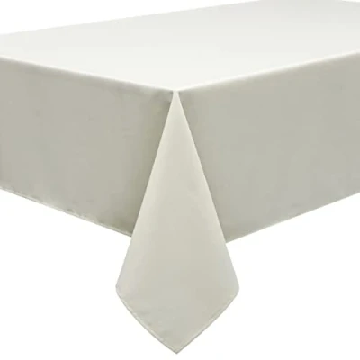 Image of Home Direct Quality Square Fabric Tablecloth 180x180cm 70&quot;x70&quot; Ivory