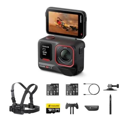 Image of Insta360 Ace Pro 2 Ski Bundle 8K Waterproof Action Camera Co Engineered with Leica, 1/1.3&quot; Sensor, Dual AI Chip, Leading Low Light, Superior Audio, Flip Screen &amp; Editing for Vlogs