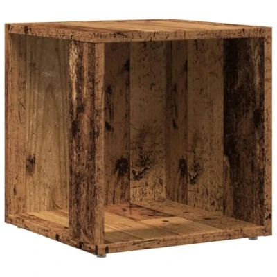 Image of vidaXL Side Table/Corner Cabinet Old Wood Engineered 33 x 34 cm Small Spaces Living Room